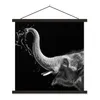 MuchoWow® Textilposter Porträt - Elefant - Tiere - Schwarz Produktbild-Vorschau 1