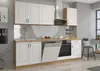 Küche Stilo Weiß + Eiche Artisan 250 cm Küchenzeile Produktbild-Vorschau 1