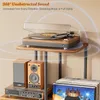 Vintage Houten Plank voor Vinyl - Platenstandaard - Vinyl Productafbeelding-voorbeeld 3