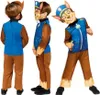Three views of a child wearing a Paw Patrol Chase costume. Anteprima dell’immagine prodotto