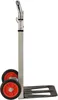 A side view of a foldable aluminum sack truck with red wheels. Náhled obrázku produktu