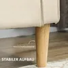 HOMCOM 3 Sitzer Sofa, Couch mit Stauraum, Holzbeine, Produktbild-Vorschau 5