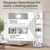 K-Möbel Glasvitrine stehend in Weiss (176x37x33 cm) mit 4 Produktbild-Vorschau 4