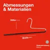 MAWA Hosenbügel, 10er-Set, rutschfest, 38 cm, Schwarz, hält Produktbild-Vorschau 5