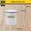Karl Krüger M5 Emaillierter Mülleimer mit Deckel, weiß, 5 Produktbild-Vorschau 7