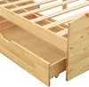Massivholzbett mit 2 Schubladen Kiefernholz 90x200 cm Produktbild-Vorschau 4