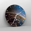 Wanduhr - Rund - Glasuhr - Kosmos Erde - 40x40cm - Produktbild-Vorschau 4