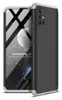 A black and silver phone case is shown, with the phone screen displaying a starry night sky and text. Produktbild-Vorschau