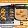 200 teglie per airfryer, rettangolari, 22 x 14 cm, adatte Anteprima dell’immagine prodotto 5