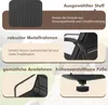 Collage of close-up images and text highlighting features of a garden furniture set. Podgląd zdjęcia produktu