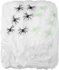 Riesen-Spinnennetz mit Spinnen Halloween-Deko weiss 150qm Produktbild-Vorschau 1