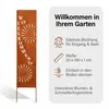 Gartenstecker Willkommen, Gartenstele aus Metall in Produktbild-Vorschau 2