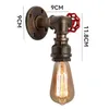 Wandlampe Industrial Vintage Rohr Design E27 Fassung Metall Produktbild-Vorschau 2