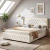 OYAJIA Polsterbett 90x200cm mit LED, Doppelbett mit 2 Produktbild-Vorschau 2