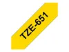 Brother Schriftbandkassette TZE-651 gelb/schwarz 24 mm Produktbild-Vorschau 5