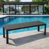 DEGAMO Hockerbank Gartenbank SORANO 2-sitzer, Alu anthrazit Produktbild-Vorschau 2