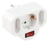 Steckdosenadapter, 2x Euro, 1x Schutzkontaktdose, mit Produktbild-Vorschau 6