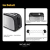 MICHELINO Toaster 4-Scheiben 1400 Watt Edelstahl Schwarz Produktbild-Vorschau 9
