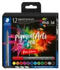 STAEDTLER Fasermaler pigment brush pen "Basic Colours" 12 Produktbild-Vorschau 1