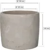 A concrete planter with dimensions indicated by measurement lines and text. Náhled obrázku produktu