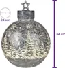Deko-Kugel Silber- Frosty 35cm mit LED Licht Timer Produktbild-Vorschau 7