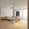A modern bedroom with a TV lift cabinet and a bed. Náhled obrázku produktu
