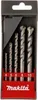 A set of five drill bits in a red and gray plastic case. Náhľad obrázku produktu