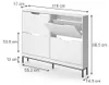 Scarpiera da ingresso Vicco Luca Bianco 116 x 88.5 cm con Anteprima dell’immagine prodotto 2