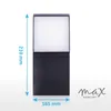 LED Außenwandleuchte: Schwarz, Aluminium, 10W, 1504A-BK Produktbild-Vorschau 3