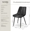tectake® Set Stuhl Monroe gepolstert, in Samtoptik 48 x 59 Produktbild-Vorschau 7