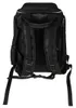 The back view of a black tool backpack with orange accents. Náhľad obrázku produktu