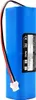 A blue cylindrical battery with wires and a label. Produktbild-Vorschau