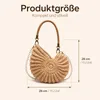 Muscheltasche handgehäkelt Boho – Perlenkette, 26x27cm | Produktbild-Vorschau 6