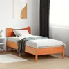 vidaXL Massivholzbett ohne Matratze Wachsbraun 75x190 cm Produktbild-Vorschau 3