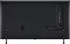 The back of a black LG television is shown, mounted on two black legs. Podgląd zdjęcia produktu