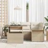 vidaXL Gartensofa-set 5 stk. Beige Poly-Rattan Produktbild-Vorschau 3
