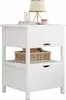 Bílý noční stolek se 2 zásuvkami moderní loft 45 cm Náhled obrázku produktu 1