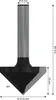PRO Spitznutfräser, 90° x Ø 31,8, Schaft 8 mm Produktbild-Vorschau 2