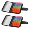 2er Set Pillenbox 7 Tage 4 Fächer mit Schwarzen Etui Produktbild-Vorschau 1