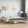 vidaXL Bettgestell mit Kopfteil Metall Weiß 193x203 cm -  Produktbild-Vorschau 2