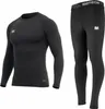 A black long-sleeved thermal shirt and black thermal leggings are displayed side-by-side against a white background. Náhľad obrázku produktu