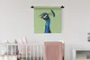 MuchoWow® Wandteppich Wandbehang Pfau - Vogel - Federn Produktbild-Vorschau 2