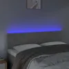 The Living Store LED Kopfteil Hellgrau 144x5x78/88 cm Samt Produktbild-Vorschau 3