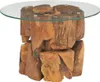 vidaXL Table basse en bois massif teck bois flotté 60 cm Voir les images du produit 16