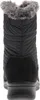 A back view of a black winter boot with gray fur trim. Náhľad obrázku produktu