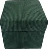 A dark green corduroy ottoman is shown from a front-facing, slightly elevated angle against a white background. Náhled obrázku produktu