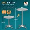 CASARIA® Table Basse Mange debout Aluminium - Table à Voir les images du produit 2
