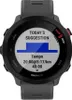 A close-up front view of a Garmin Forerunner 55 smartwatch displaying a workout suggestion. Náhľad obrázku produktu