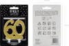 Świeczka urodzinowa '60', sześćdziesiątka, złota, 7.5 cm Podgląd zdjęcia produktu 5