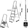 Scala in acciaio KADAX con piattaforma, 5 gradini, 125 kg Anteprima dell’immagine prodotto 2